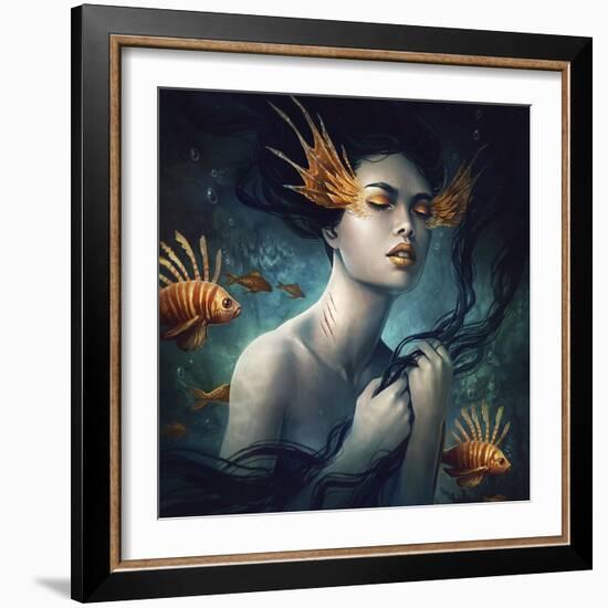 Mermaid-JoJoesArt-Framed Giclee Print
