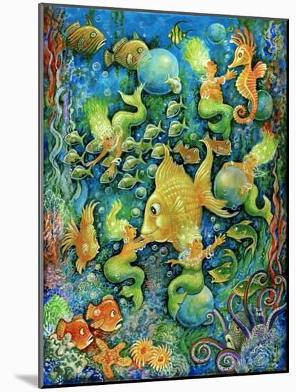 Mermaids and Gold Fish-Bill Bell-Mounted Giclee Print