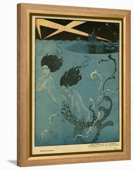 Mermaids and U-Boats-Georges Barbier-Framed Premier Image Canvas