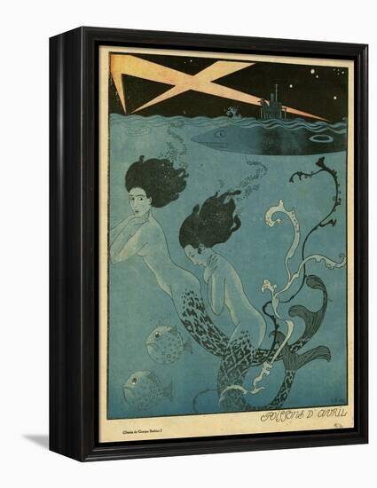 Mermaids and U-Boats-Georges Barbier-Framed Premier Image Canvas