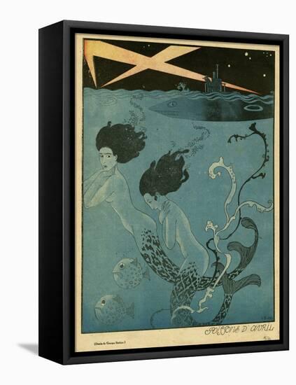 Mermaids and U-Boats-Georges Barbier-Framed Premier Image Canvas