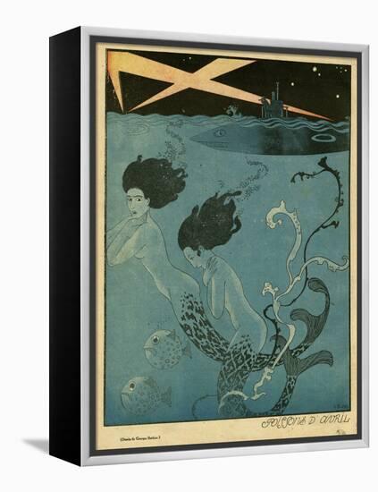 Mermaids and U-Boats-Georges Barbier-Framed Premier Image Canvas