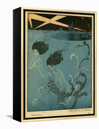 Mermaids and U-Boats-Georges Barbier-Framed Premier Image Canvas