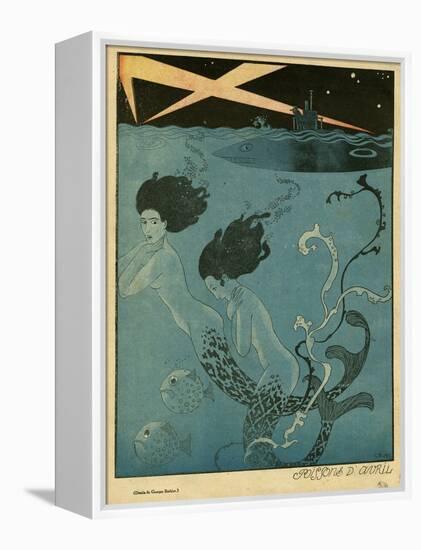 Mermaids and U-Boats-Georges Barbier-Framed Premier Image Canvas