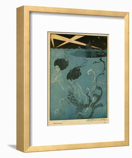 Mermaids and U-Boats-Georges Barbier-Framed Premium Giclee Print