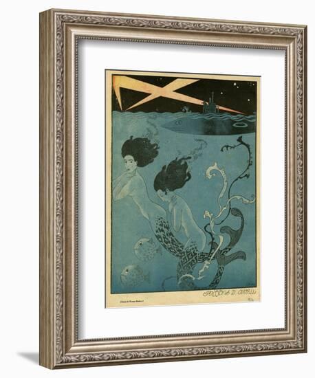 Mermaids and U-Boats-Georges Barbier-Framed Premium Giclee Print