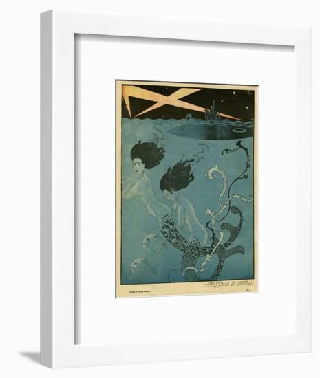 Mermaids and U-Boats-Georges Barbier-Framed Premium Giclee Print