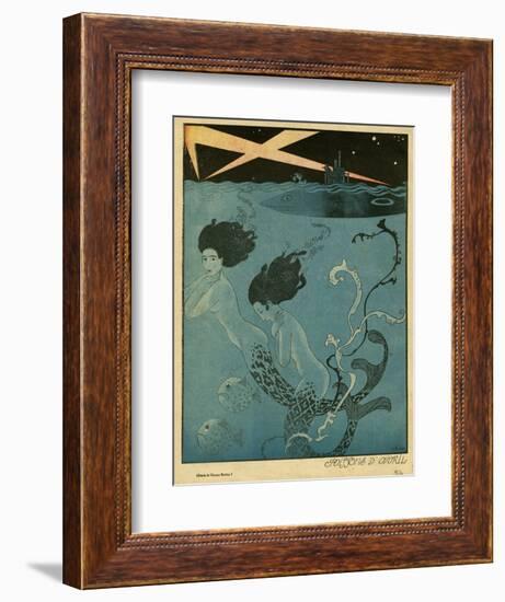 Mermaids and U-Boats-Georges Barbier-Framed Premium Giclee Print