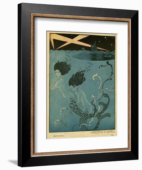 Mermaids and U-Boats-Georges Barbier-Framed Premium Giclee Print