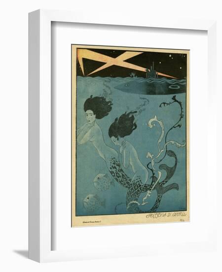 Mermaids and U-Boats-Georges Barbier-Framed Premium Giclee Print