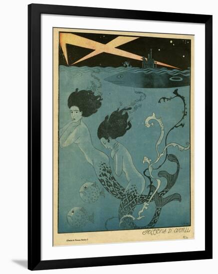 Mermaids and U-Boats-Georges Barbier-Framed Premium Giclee Print