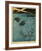 Mermaids and U-Boats-Georges Barbier-Framed Giclee Print