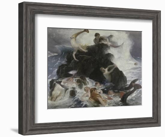 Mermaids at Play-Arnold Bocklin-Framed Giclee Print