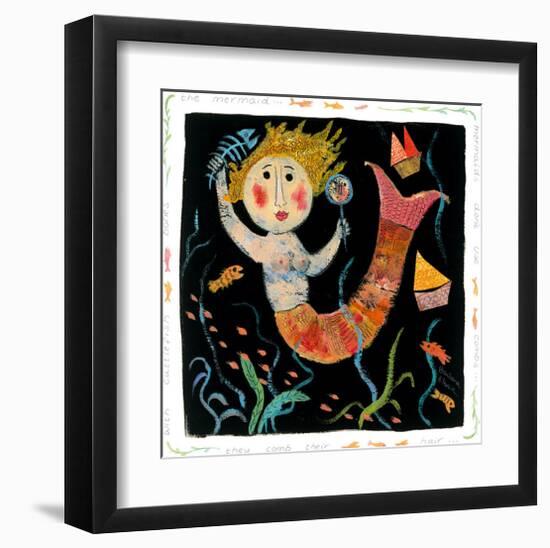 Mermaids Don't Use Combs-Barbara Olsen-Framed Giclee Print