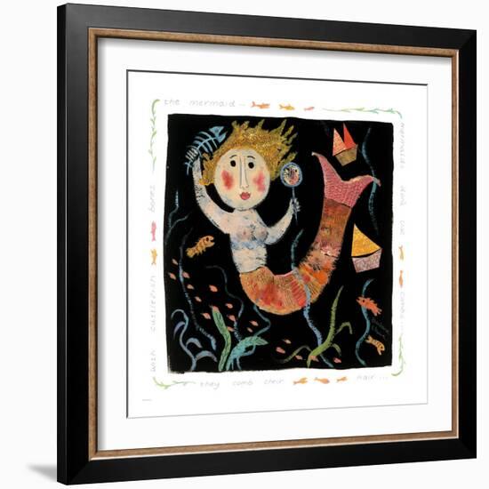 Mermaids Don't Use Combs-Barbara Olsen-Framed Premium Giclee Print