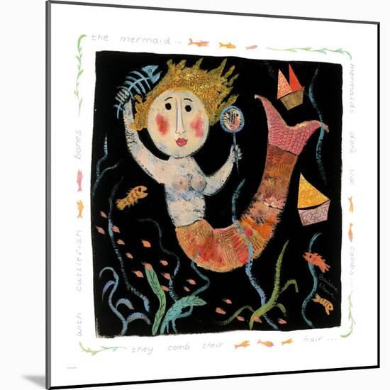 Mermaids Don't Use Combs-Barbara Olsen-Mounted Premium Giclee Print