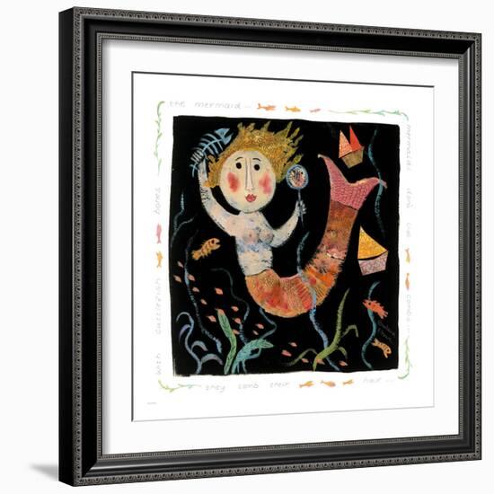 Mermaids Don't Use Combs-Barbara Olsen-Framed Premium Giclee Print