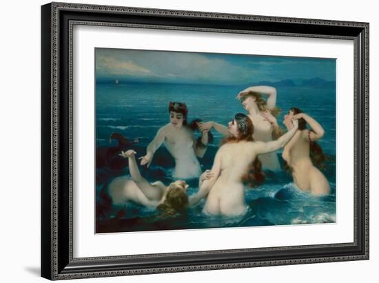 Mermaids Frolicking in the Sea, 1883-Charles Edouard Boutibonne-Framed Giclee Print