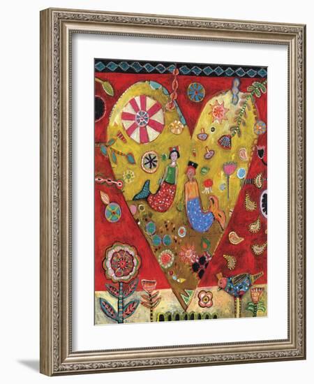 Mermaids Heart-Jill Mayberg-Framed Giclee Print