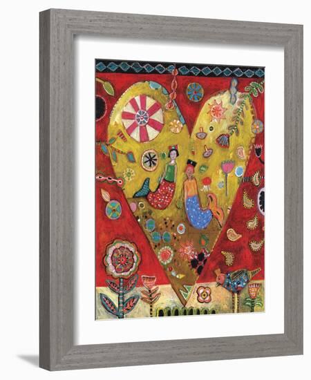 Mermaids Heart-Jill Mayberg-Framed Giclee Print