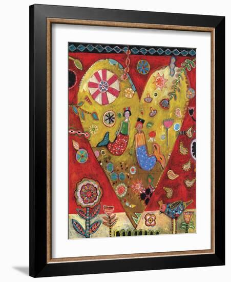 Mermaids Heart-Jill Mayberg-Framed Giclee Print