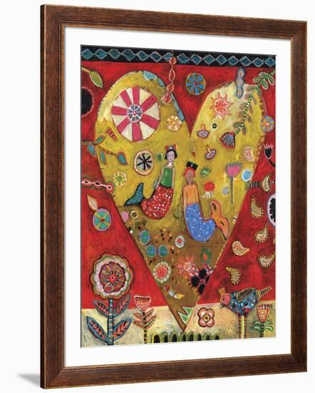 Mermaids Heart-Jill Mayberg-Framed Giclee Print