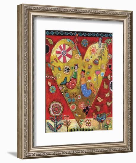 Mermaids Heart-Jill Mayberg-Framed Giclee Print