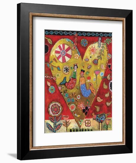 Mermaids Heart-Jill Mayberg-Framed Giclee Print