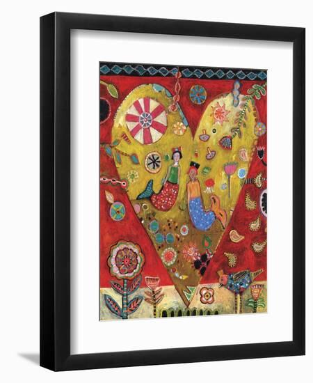 Mermaids Heart-Jill Mayberg-Framed Giclee Print