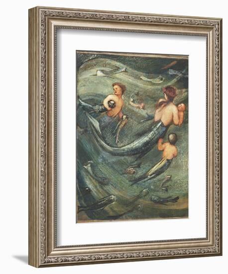 Mermaids in the Deep, 1882-Edward Burne-Jones-Framed Giclee Print