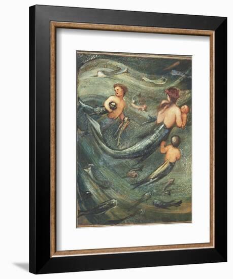 Mermaids in the Deep, 1882-Edward Burne-Jones-Framed Giclee Print