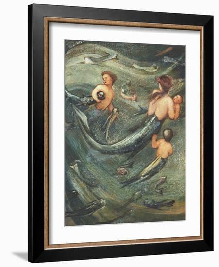 Mermaids in the Deep, 1882-Edward Burne-Jones-Framed Giclee Print