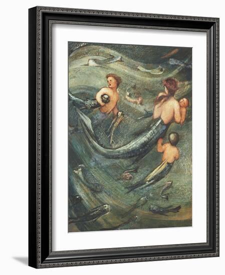 Mermaids in the Deep, 1882-Edward Burne-Jones-Framed Giclee Print