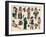 Mermaids & Ladies  Authentic Mid-Century Tattoo Flash-null-Framed Art Print