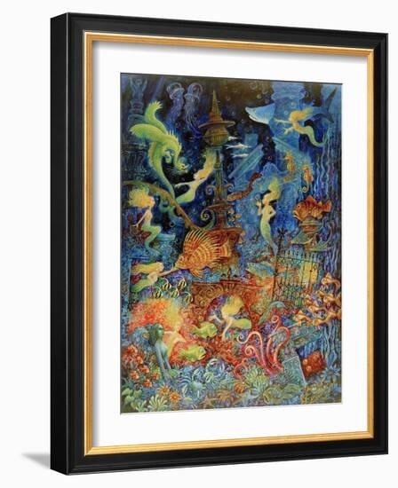 Mermaids of Atlantis-Bill Bell-Framed Giclee Print