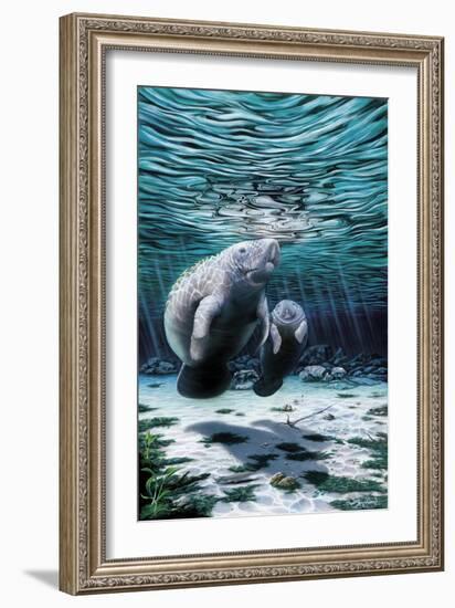 Mermaids of Crystal River-Dann Spider-Framed Giclee Print