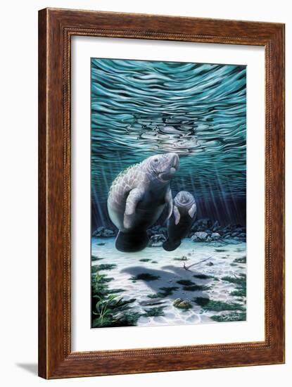Mermaids of Crystal River-Dann Spider-Framed Giclee Print