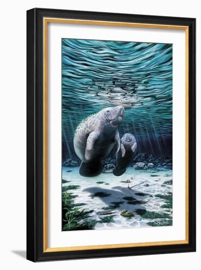 Mermaids of Crystal River-Dann Spider-Framed Giclee Print