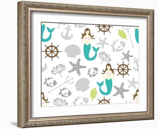 Mermaids of the Sea-Joanne Paynter Design-Framed Giclee Print