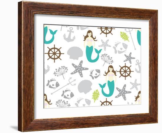 Mermaids of the Sea-Joanne Paynter Design-Framed Giclee Print