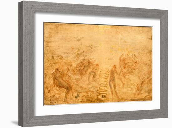 Mermaids Under Water, 1874-Felix Ziem-Framed Giclee Print