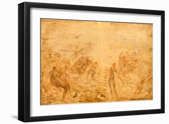 Mermaids Under Water, 1874-Felix Ziem-Framed Giclee Print