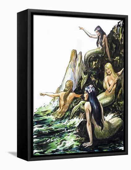 Mermaids-Nadir Quinto-Framed Premier Image Canvas