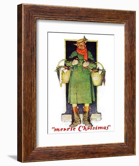 "Merrie Christmas", December 10,1932-Norman Rockwell-Framed Giclee Print