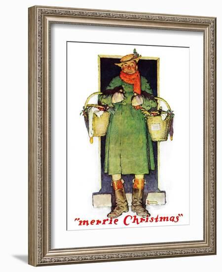 "Merrie Christmas", December 10,1932-Norman Rockwell-Framed Giclee Print