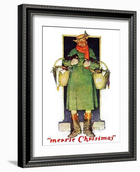 "Merrie Christmas", December 10,1932-Norman Rockwell-Framed Giclee Print