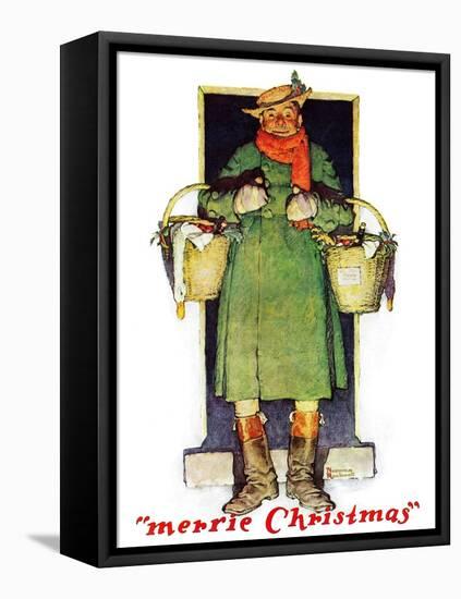 "Merrie Christmas", December 10,1932-Norman Rockwell-Framed Premier Image Canvas