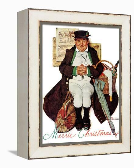 "Merrie Christmas" or Muggleston Coach, December 17,1938-Norman Rockwell-Framed Premier Image Canvas