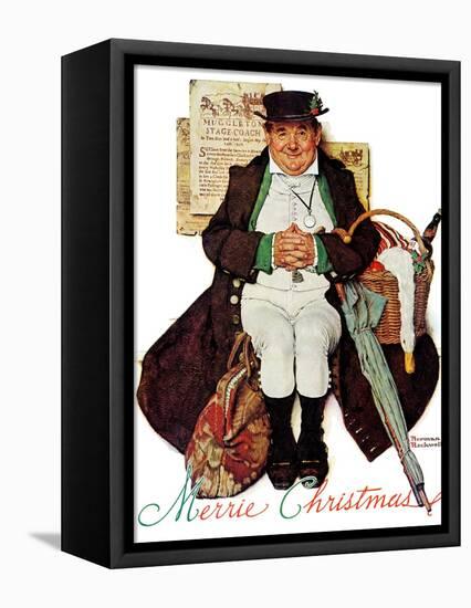 "Merrie Christmas" or Muggleston Coach, December 17,1938-Norman Rockwell-Framed Premier Image Canvas