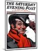 "Merrie Christmas" Saturday Evening Post Cover, December 3,1921-Norman Rockwell-Mounted Premium Giclee Print